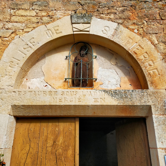 L\'Eglise de Martignac, L\'Eglise St Pierre - la porche
