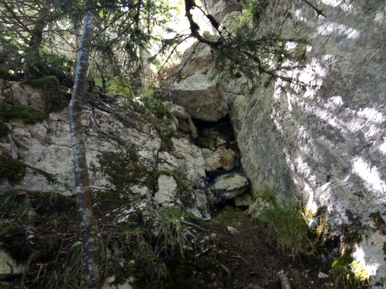 l'entrée de la cheminée