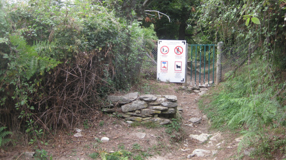 L\'entrée de la randonnée \