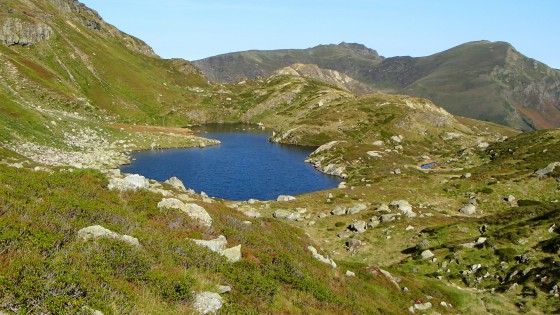 l'etang bleu en montant au col de la couillade