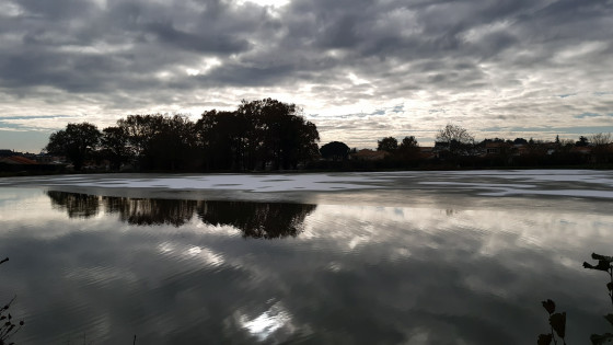L'&eacute;tang du Hameau en hiver