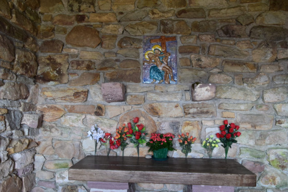 L'intérieur de l'oratoire au mont du Calvaire