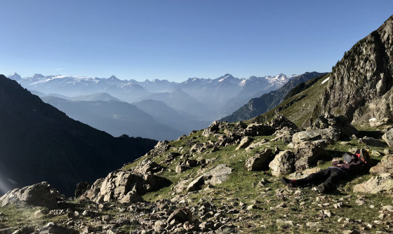 L\'Oisans vu de la combe de la Grande Vaudaine