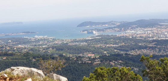 La baie de Toulon depuis le gros cerveau