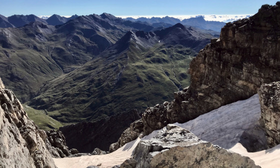 La brèche précédant le petit pas d\'escalade