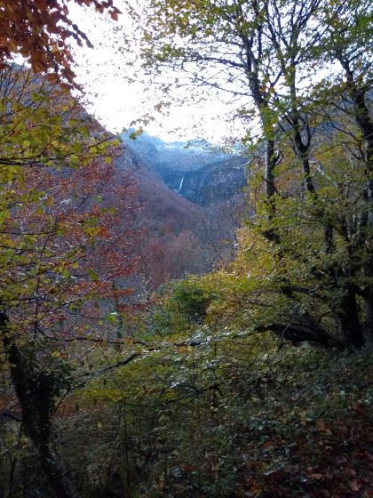 La cascade d\'Ars au loin