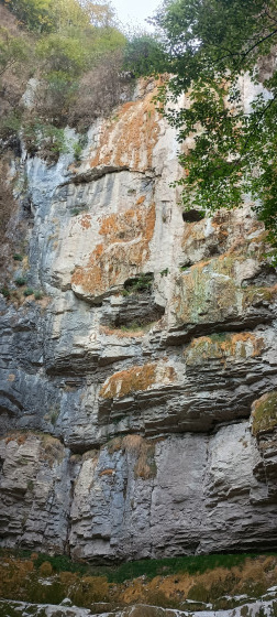la cascade par temps sec