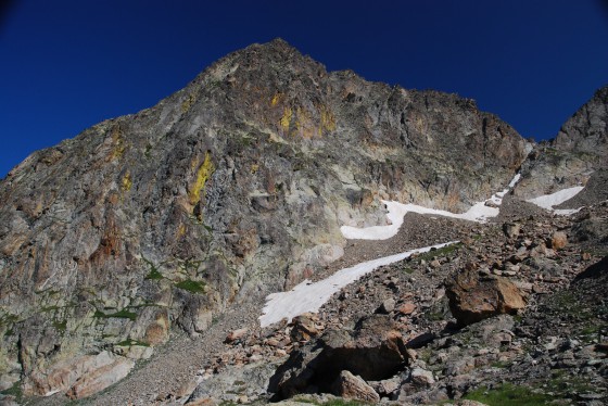 La Cime St-Robert et Collet, depuis le dessous du Lac Blanc
