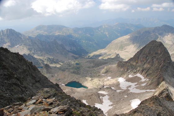 La Cime St-Robert, le Collet et le Lac Blanc vus depuis le ressaut final