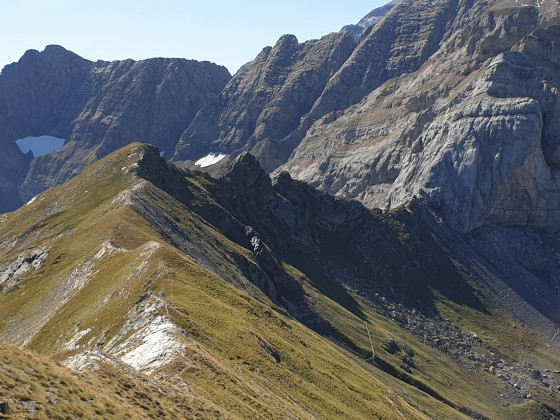 La crête du Pimené vue du petit Pimené