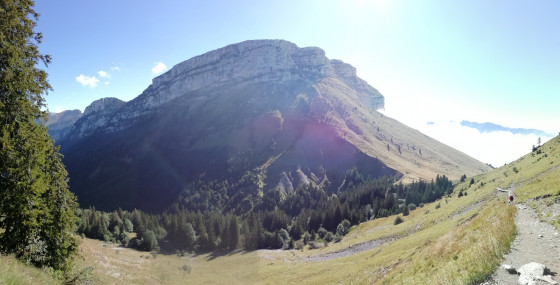 la dent de Crolles depuis la montée vers le col de Pravouta