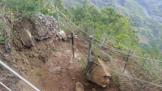 La descente du Piton Cabris