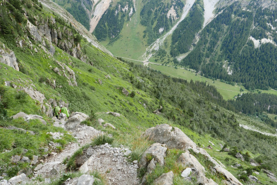 La descente juste après le Pas de l'Âne