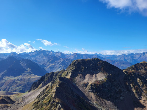 La Gassère d\'Aoube et le Pic Bédéra depuis les pentes du Pic Crémat