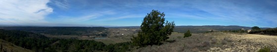 La haut