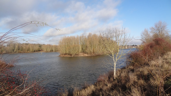 La Loire à l'approche du pont de Meung-sur-Loire