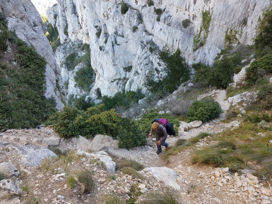La montée de l\'aiguille Guillemin