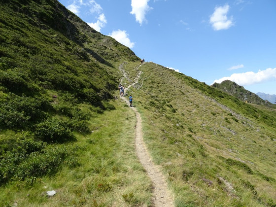 La montée en repartant du lac