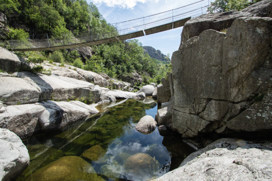 La passerelle sur le Chassezac