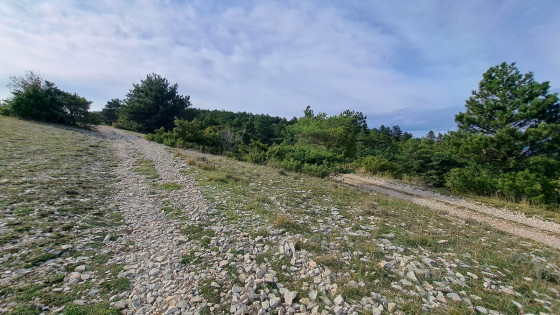 La piste sur la crète