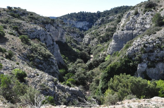 la sortie des gorges