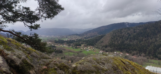 La valée de Vagney depuis la roche de Mettey