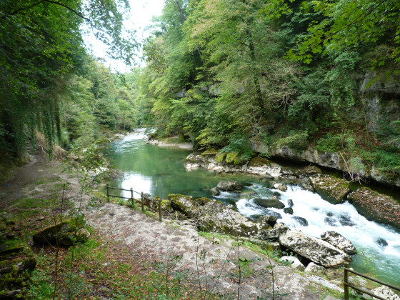La Valserine avant d\'arriver à Bellegarde ©OT Valserone