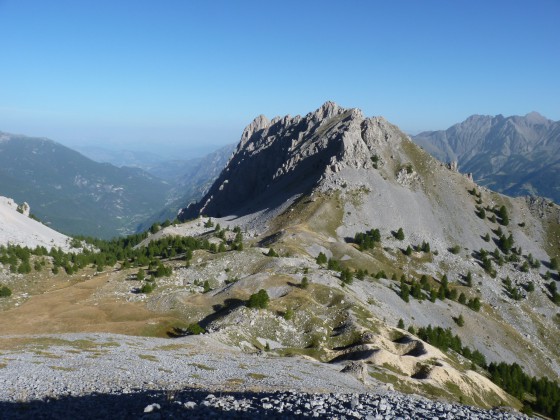 La vue d\'ensemble sur le col de Terre Blanche