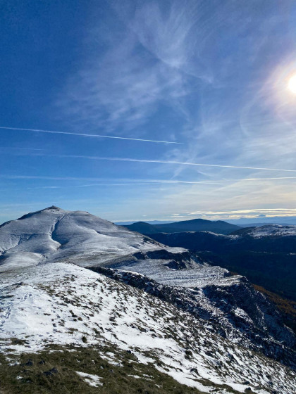 la vue depuis la crête