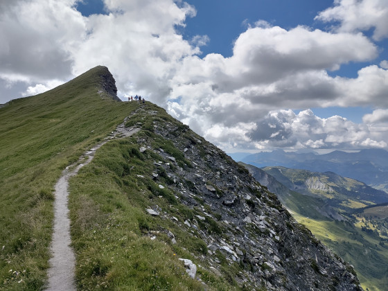 La vue en s'éloignant de l'aiguille croche