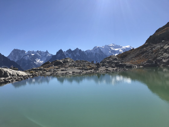 Lac Bland : le Mont-Blanc se reflétant