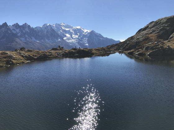Lac de Chésery : le Mont Blanc se reflétant