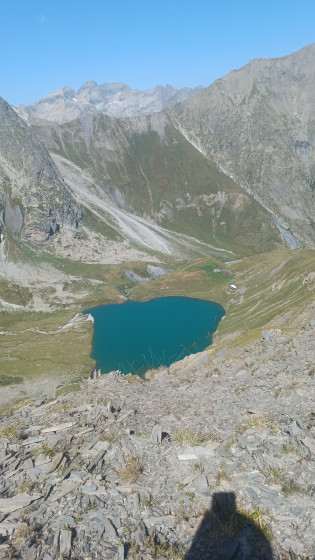 Lac de la muzelle vue du glacier