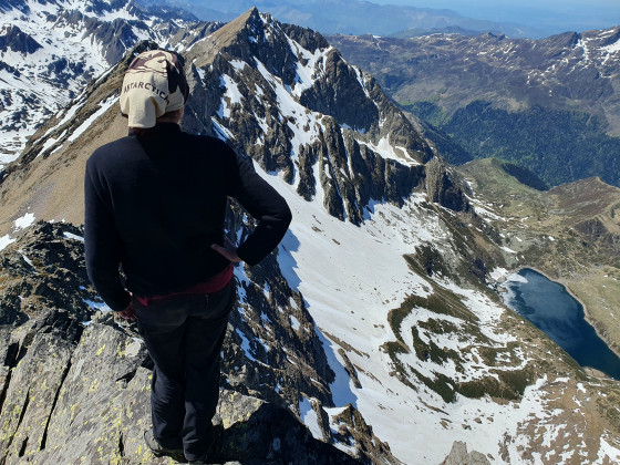 Lac de Peyrelade depuis la crête