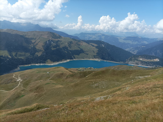Lac et barrage de Roselend et Col du Pré
