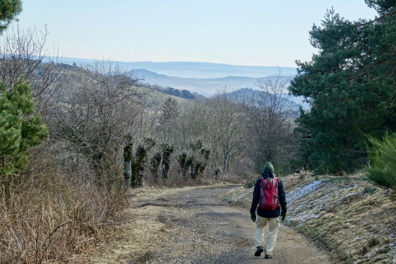 Large chemin...