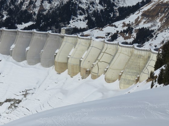 Le barrage vu d'en haut