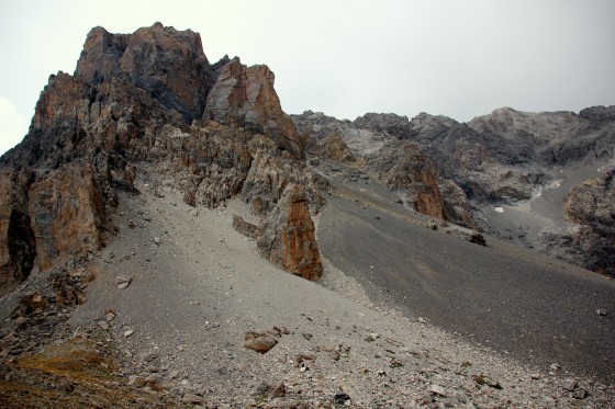 Le brec de Chambeyron depuis le pas de Coletta