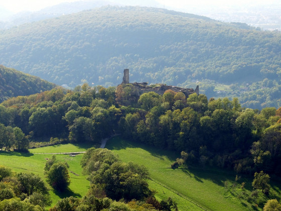 Le ch&acirc;teau f&eacute;odal de Montfaucon