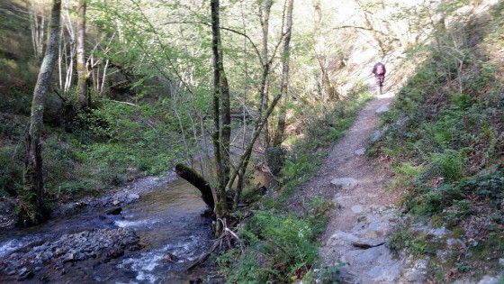 le chemin suit la rivi&egrave;re...