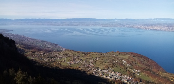 Le Léman vu depuis la crête orientale des Mémises