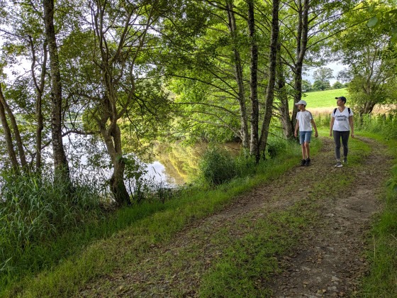 Le long de l'&eacute;tang de la Chaume