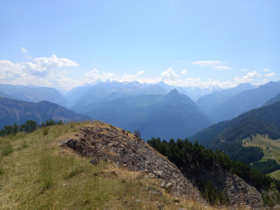 Le massif de l\'Oisans depuis le belvédère