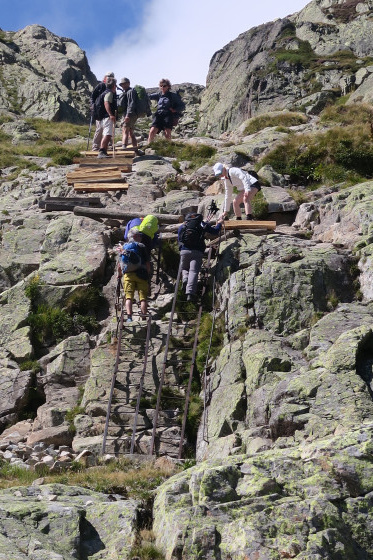 Le passages des échelles au dessus des Lacs Cheserys