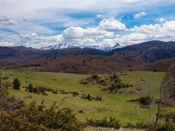 Le Pic de Tarbésou et La Dent d'Orlu depuis le Sarrat de Péchérè