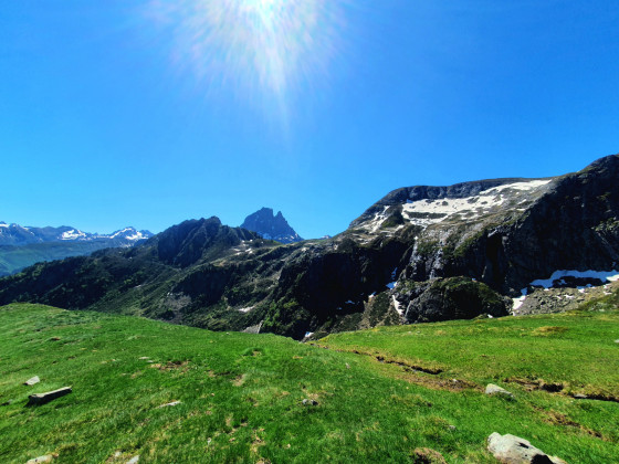 Le Pic du Midi d\'Ossau depuis le Vallon d\'Aas de Bielle