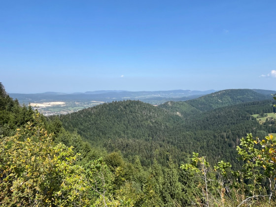 Le plateau d'Hauteville depuis le belv&eacute;d&egrave;re de Planachat