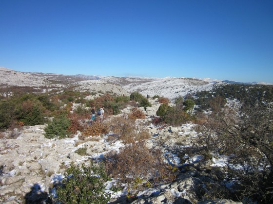 Le plateau enneigé du Baou de Saint Jeannet