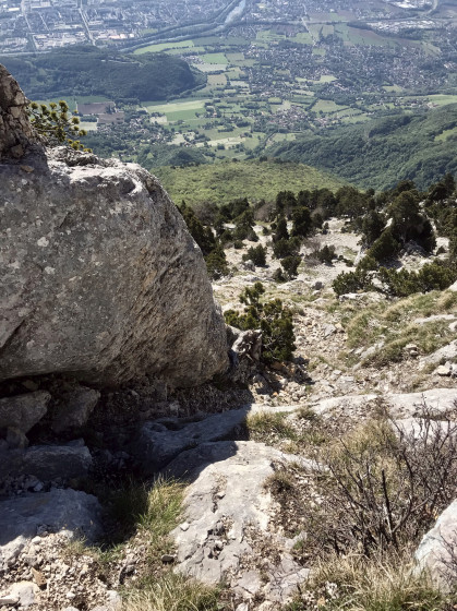Le raide chemin qui descend du Moucherotte