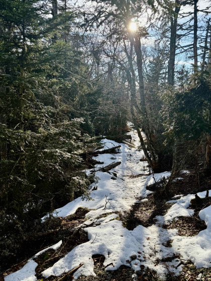 Le sentier de crête